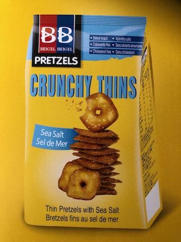 Beigel Beigel Pretzels Crunchy Thins Sour Cream & Onion Flavor